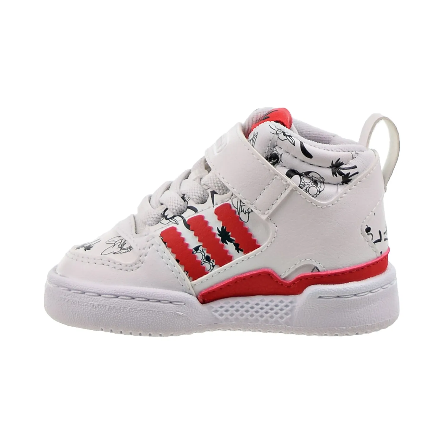 Adidas Disney Forum Mid 360 Toddler's Shoes Cloud White-Vivid Red