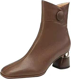 Ankle Boots for Women Womens Booties and Ankle Boot Flat Black Cowgirl Boots Round Toe Womens Bootie Low Heel Casual Round Head Side Zipper Pointd Toe Suede