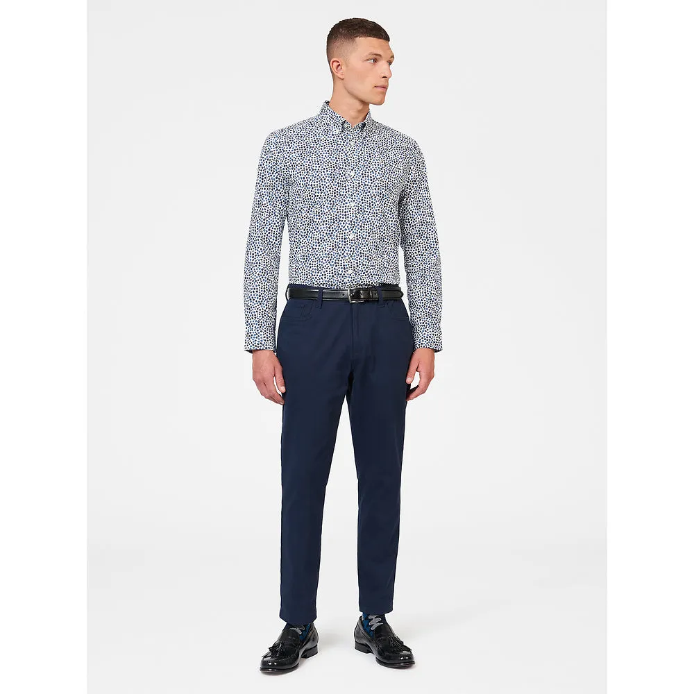 Ben Sherman Long Sleeve Shirt: Ditsy Floral - Snow White