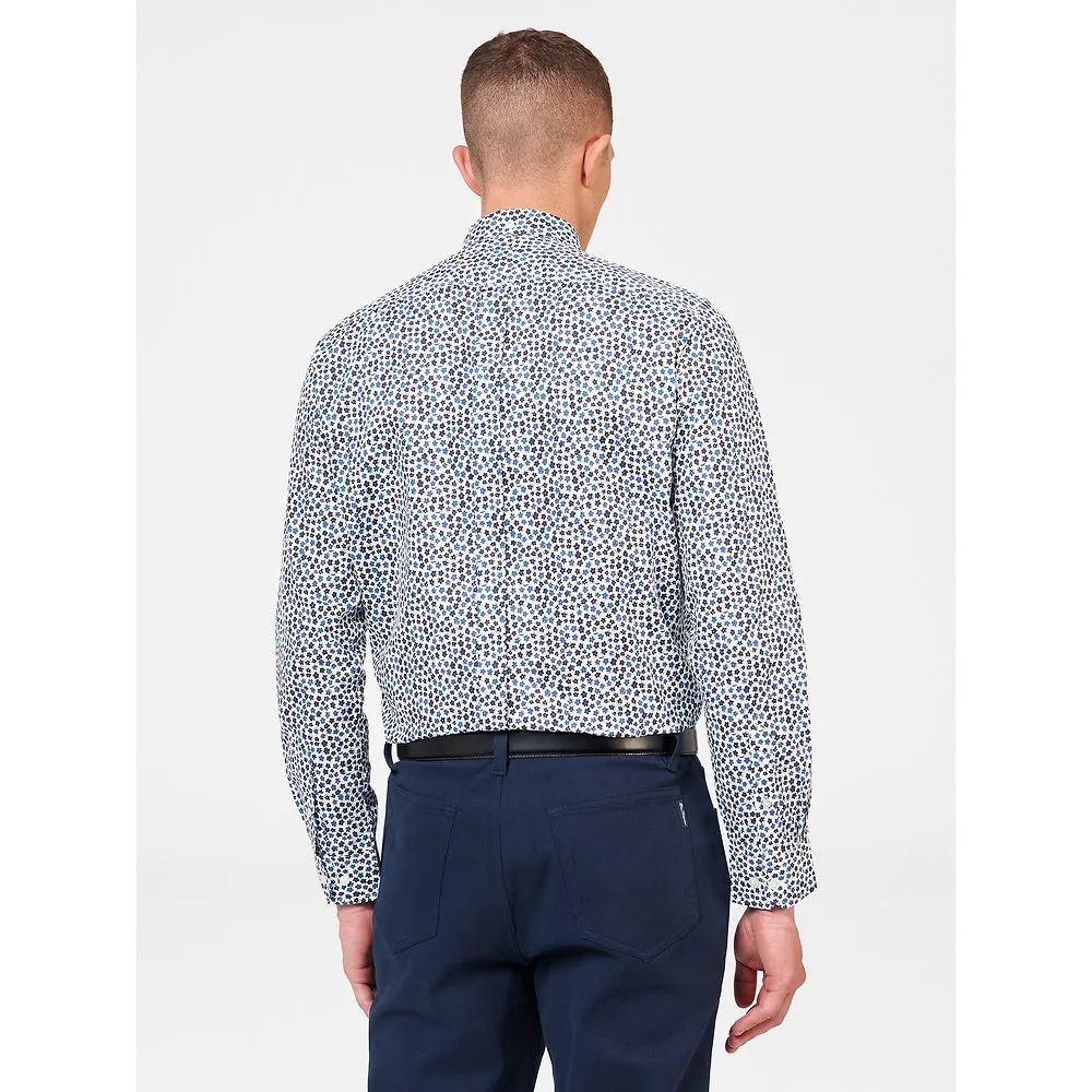 Ben Sherman Long Sleeve Shirt: Ditsy Floral - Snow White