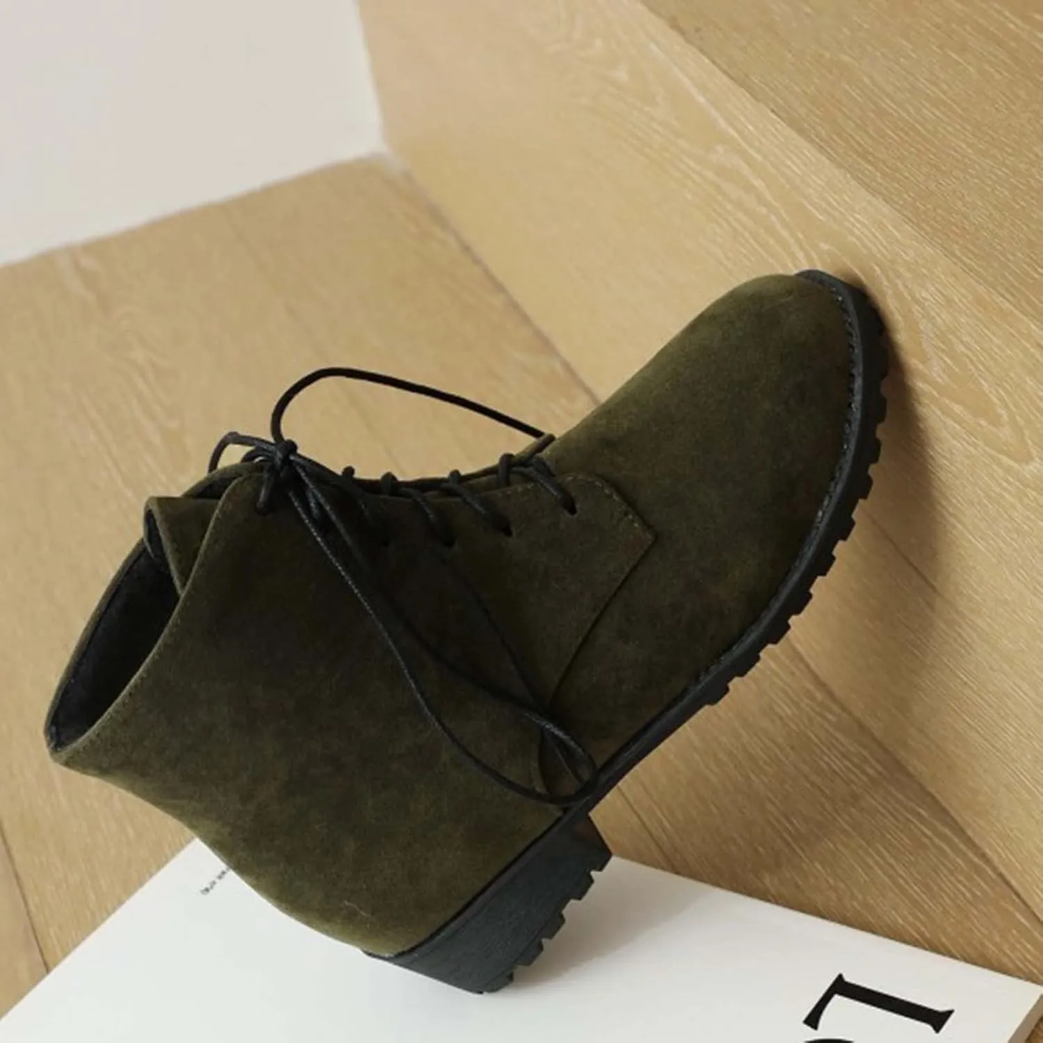 Black Booties for Women Ankle Black Wedge Booties Women Wide Width Boots Work Boot Shoe Laces Men Closed Back Lightweight Breathable Closed Toe Wide Fit Available