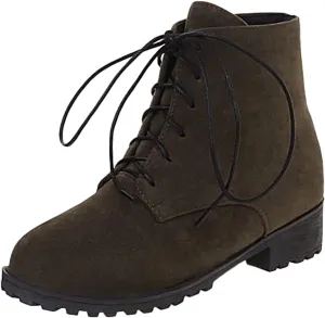 Black Booties for Women Ankle Black Wedge Booties Women Wide Width Boots Work Boot Shoe Laces Men Closed Back Lightweight Breathable Closed Toe Wide Fit Available