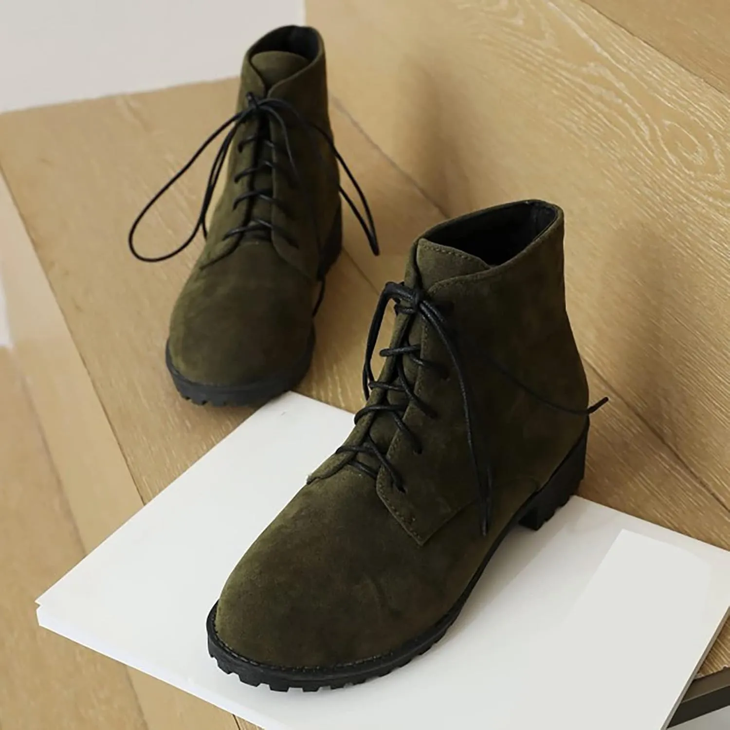 Black Booties for Women Ankle Black Wedge Booties Women Wide Width Boots Work Boot Shoe Laces Men Closed Back Lightweight Breathable Closed Toe Wide Fit Available