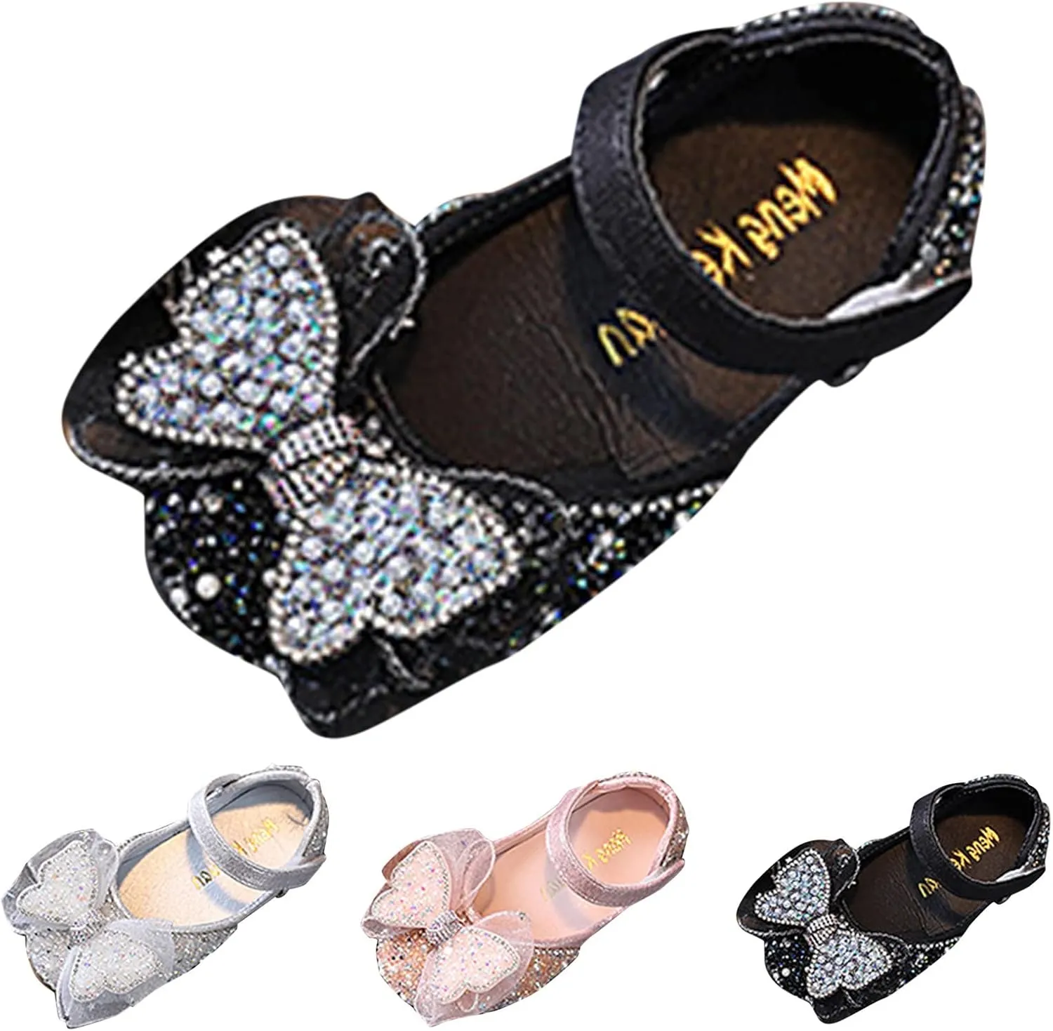 Boot 7 Summer Girls Dance Shoes Princess Dress Performance Shoes Pearl Sequin Ribbon Bow Light Solid Color Elegant and