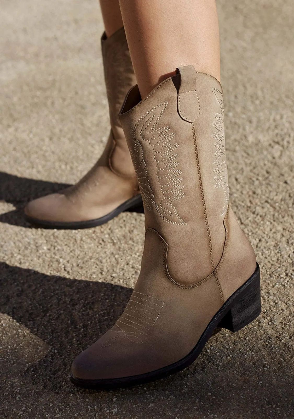 Boots Cowboy West Beige