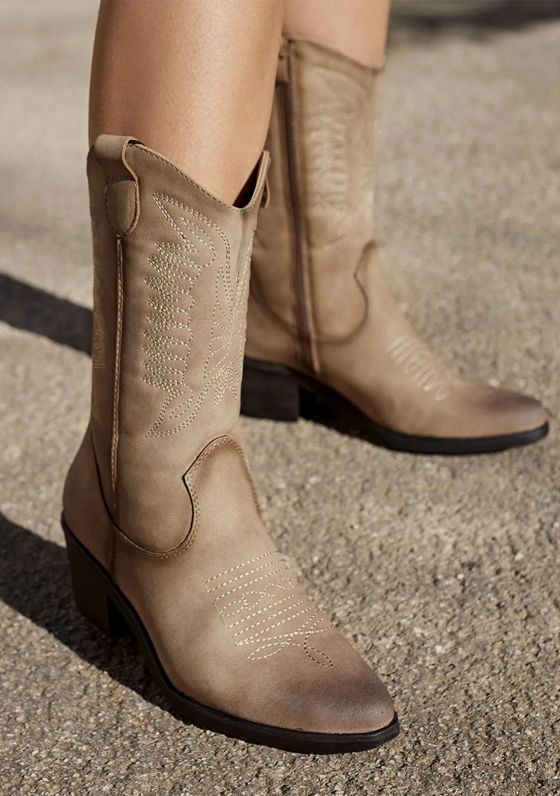 Boots Cowboy West Beige