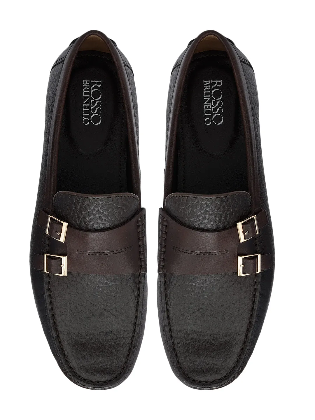 Brown Monk Strap Style Moccasins