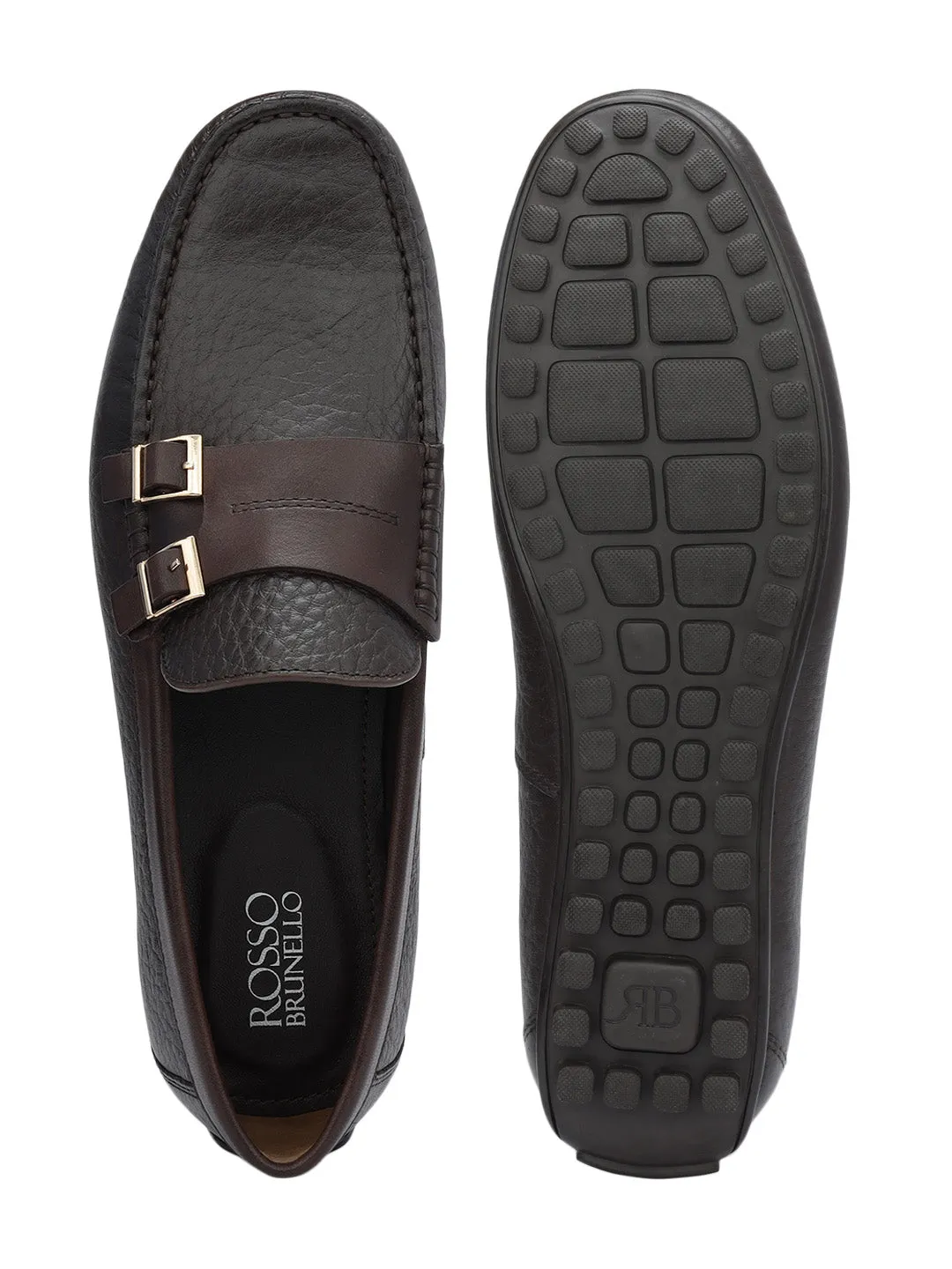 Brown Monk Strap Style Moccasins