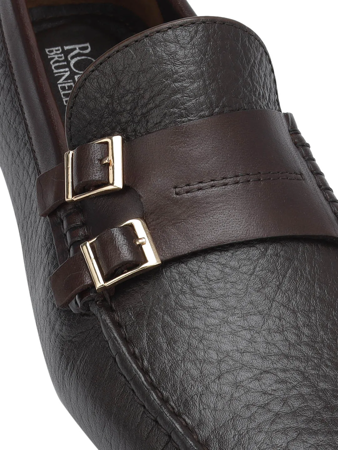 Brown Monk Strap Style Moccasins