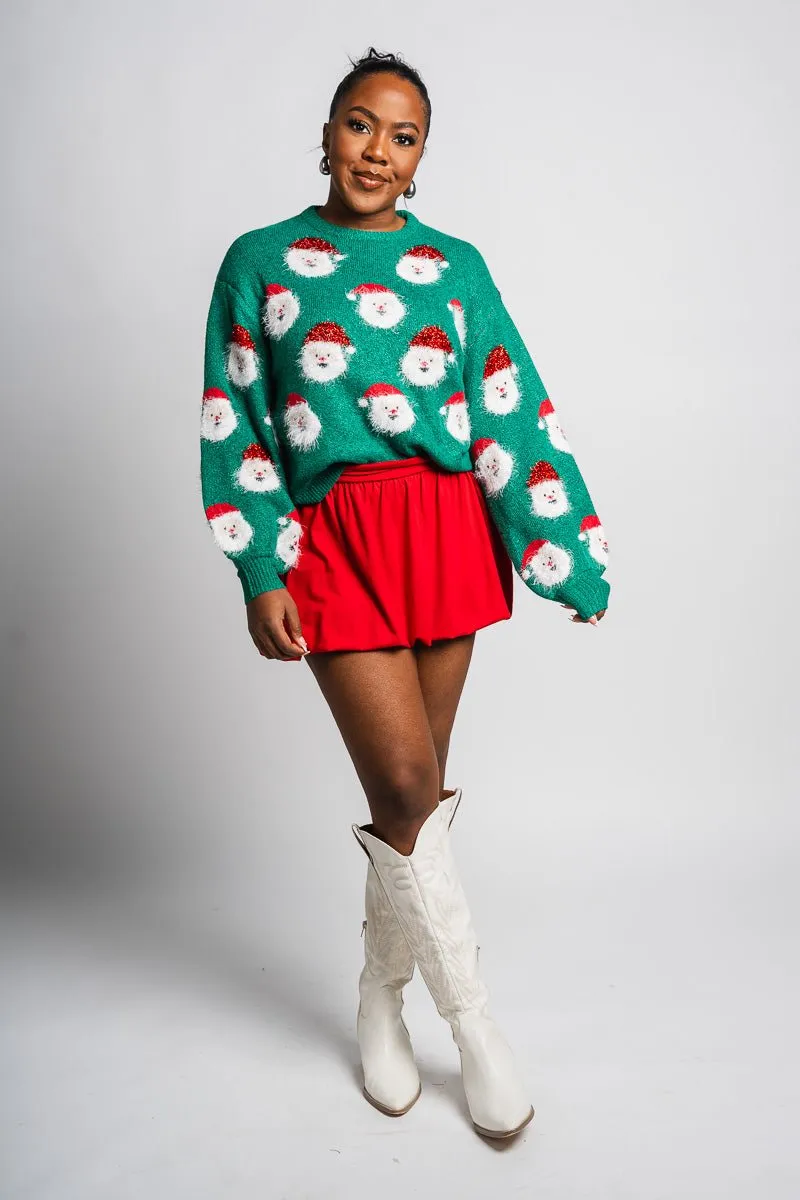 Bubble mini skirt red
