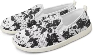 Cat Print Outdoor Shoes Fashion Work Flat Mesh Business Shoes Slip On Leisure Loafer for Women