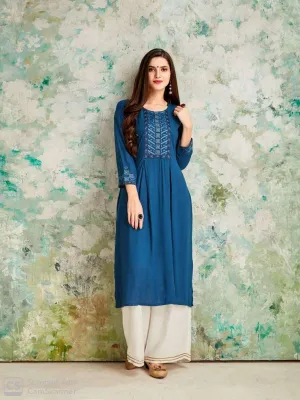 Channel 9 Launched Wibe Rayon Daily Wear Kurtis With Plazzo