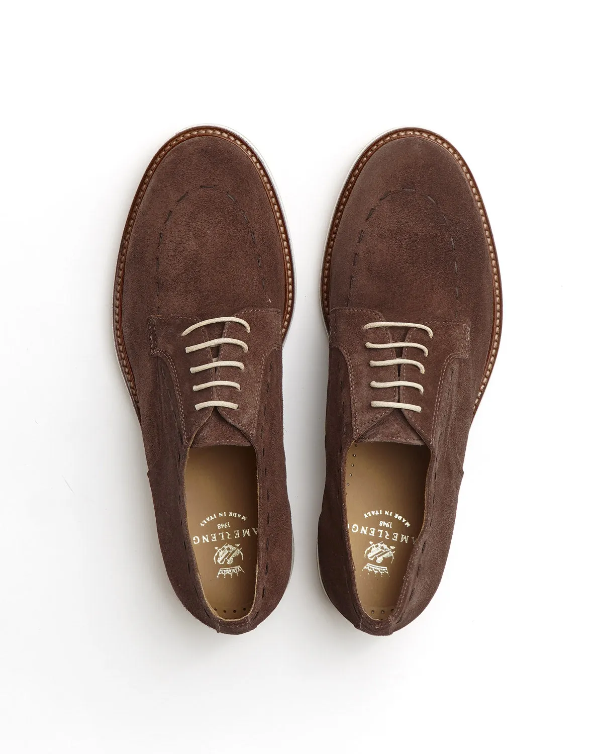 Chocolate Suede Derbies