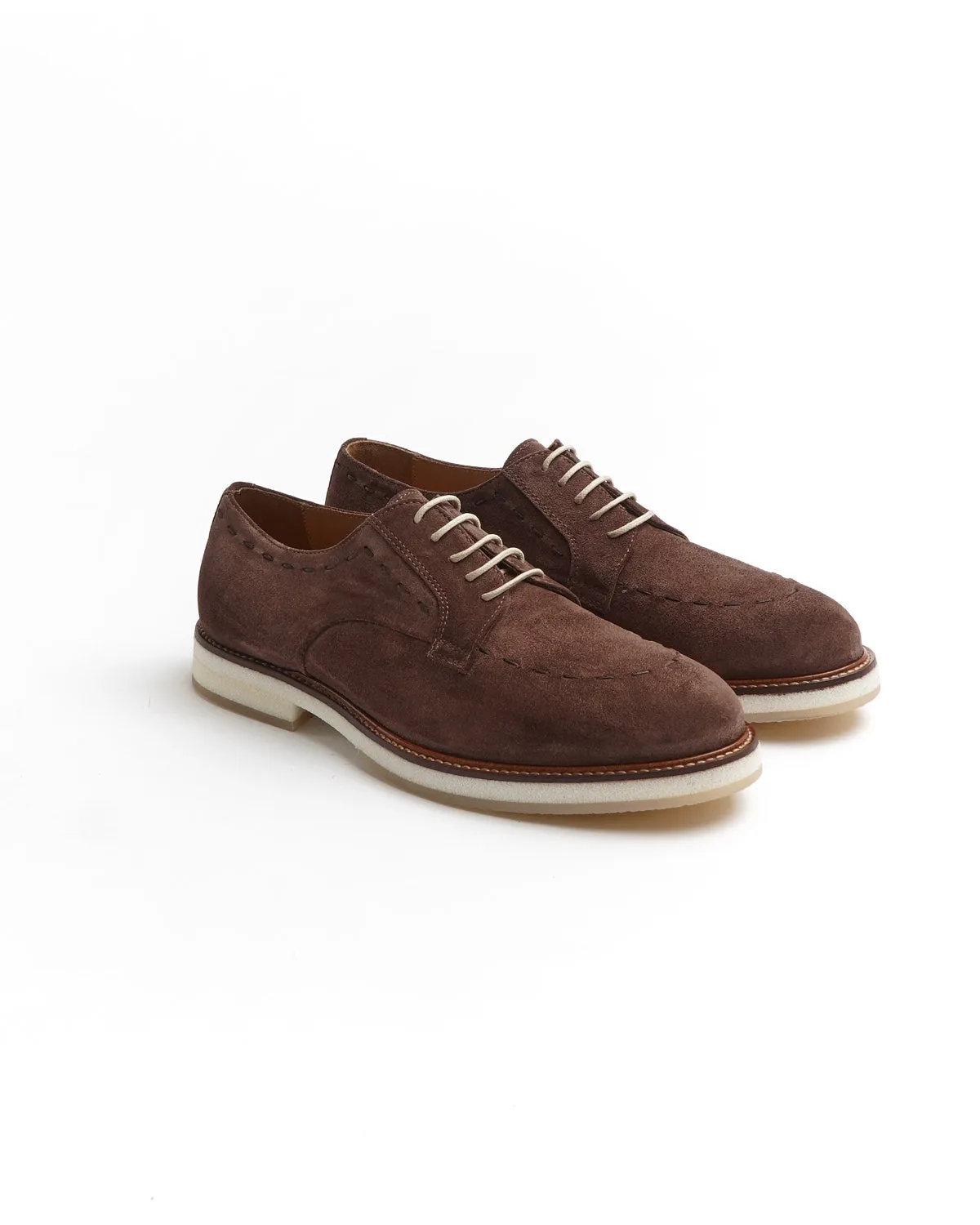 Chocolate Suede Derbies