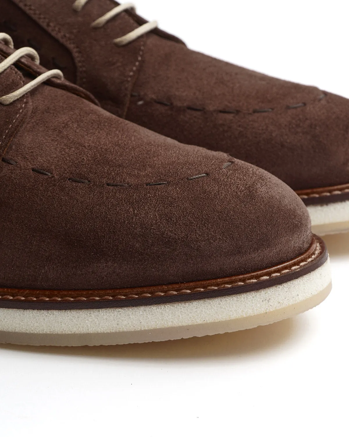 Chocolate Suede Derbies