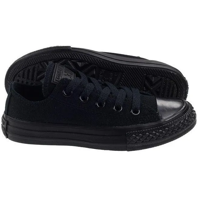 Converse Shoes Kids All Star Ox Low Mono Black Canvas