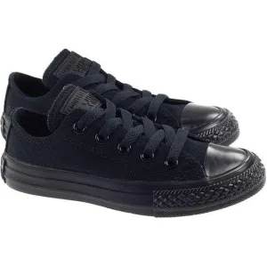 Converse Shoes Kids All Star Ox Low Mono Black Canvas