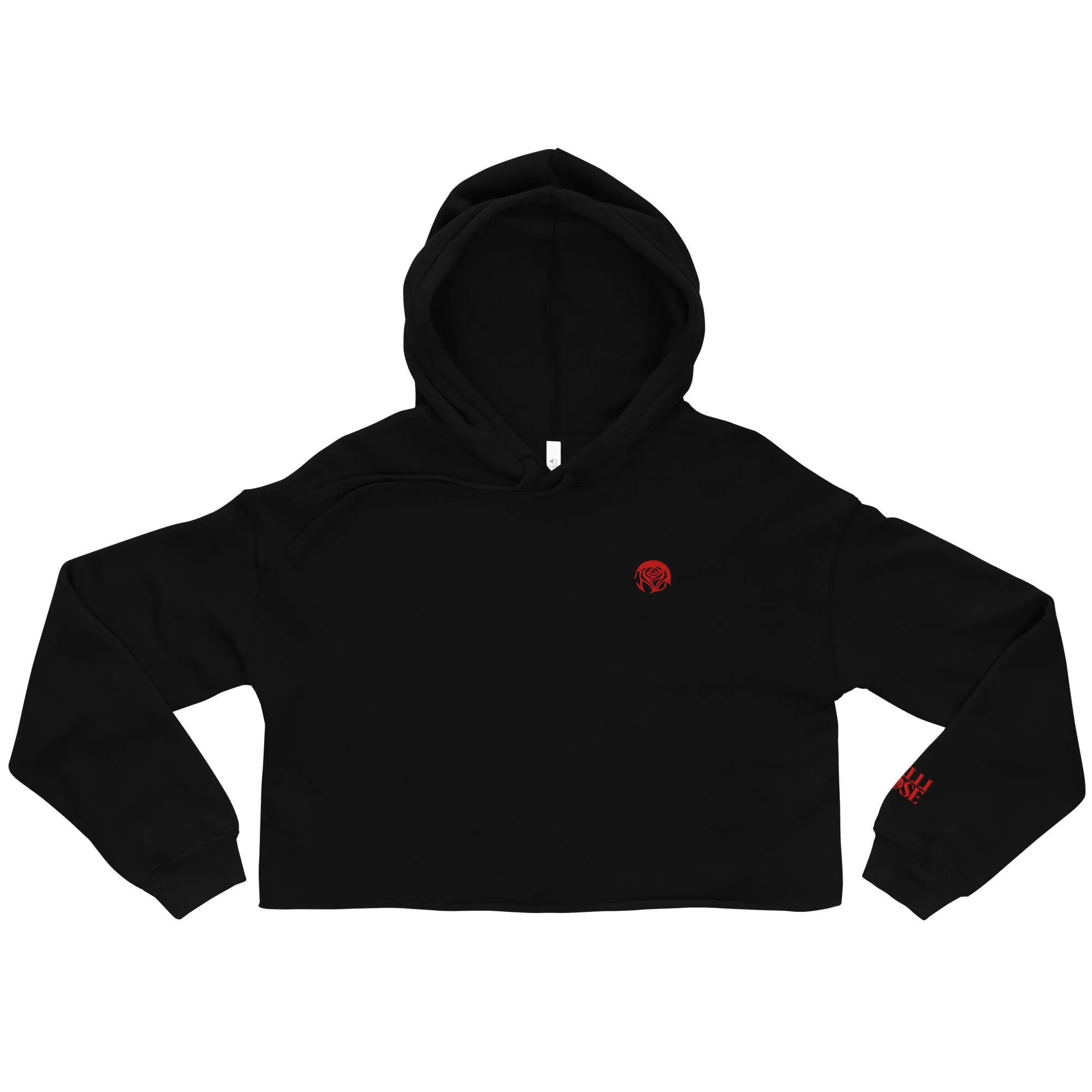 Daily Wear Embroidered Logo Crop Hoodie