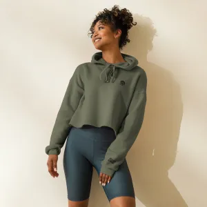 Daily Wear Embroidered Logo Crop Hoodie