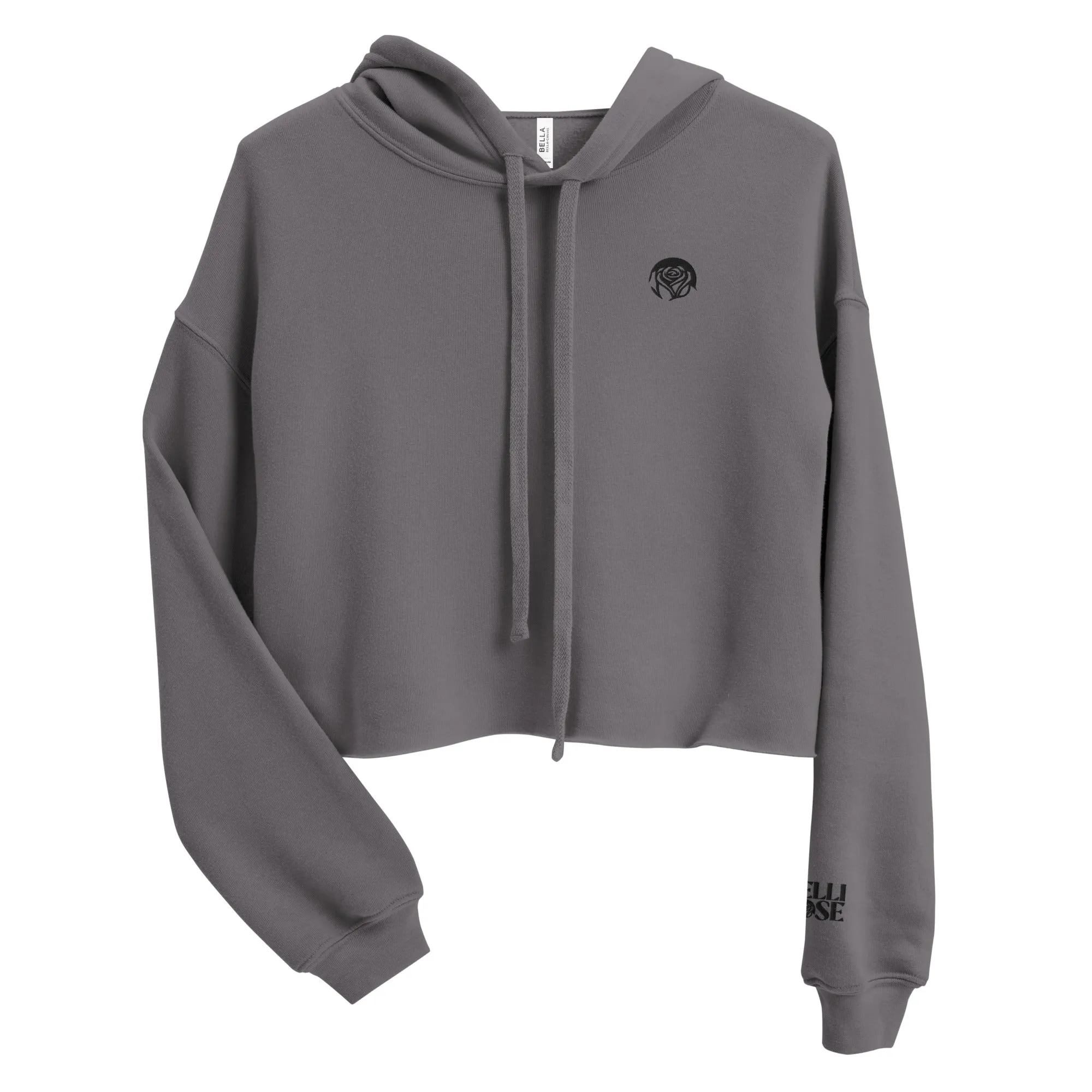 Daily Wear Embroidered Logo Crop Hoodie