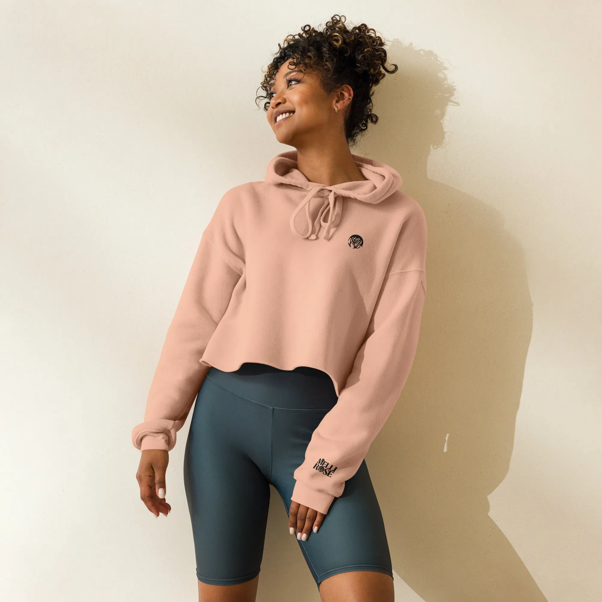 Daily Wear Embroidered Logo Crop Hoodie