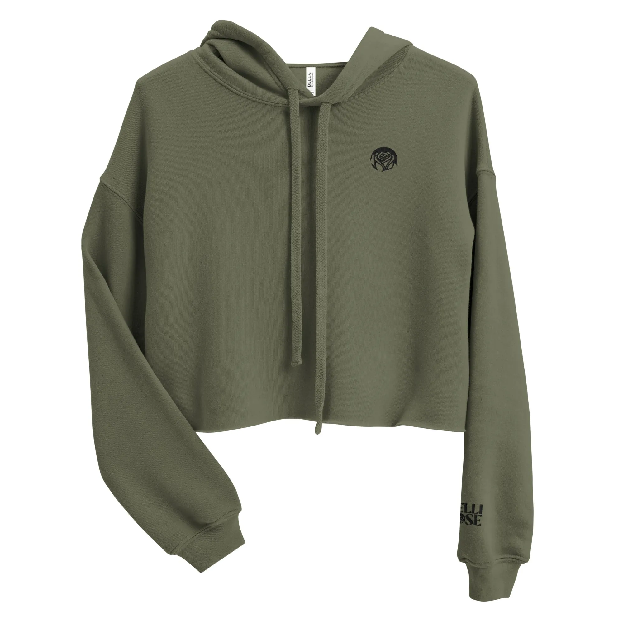 Daily Wear Embroidered Logo Crop Hoodie