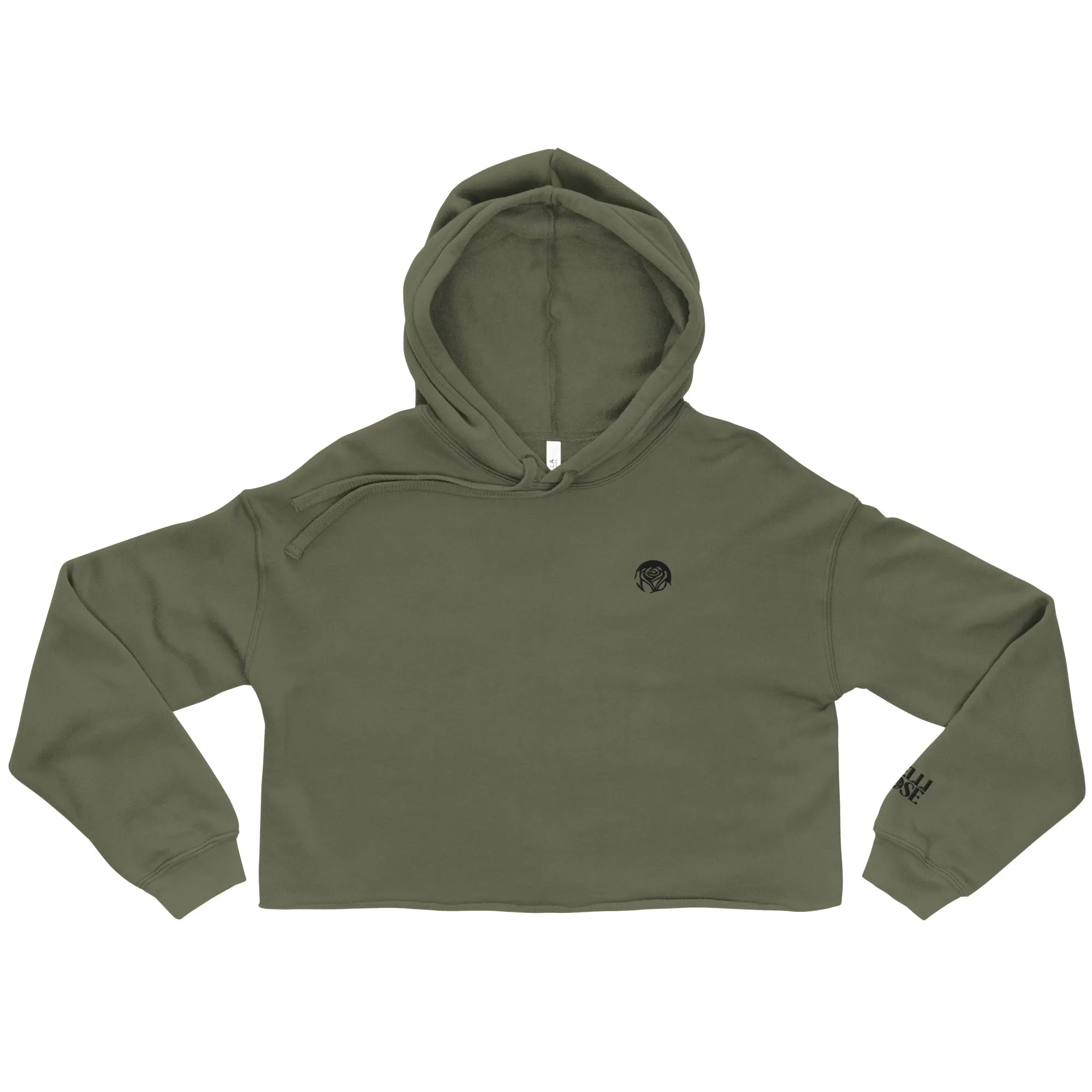 Daily Wear Embroidered Logo Crop Hoodie
