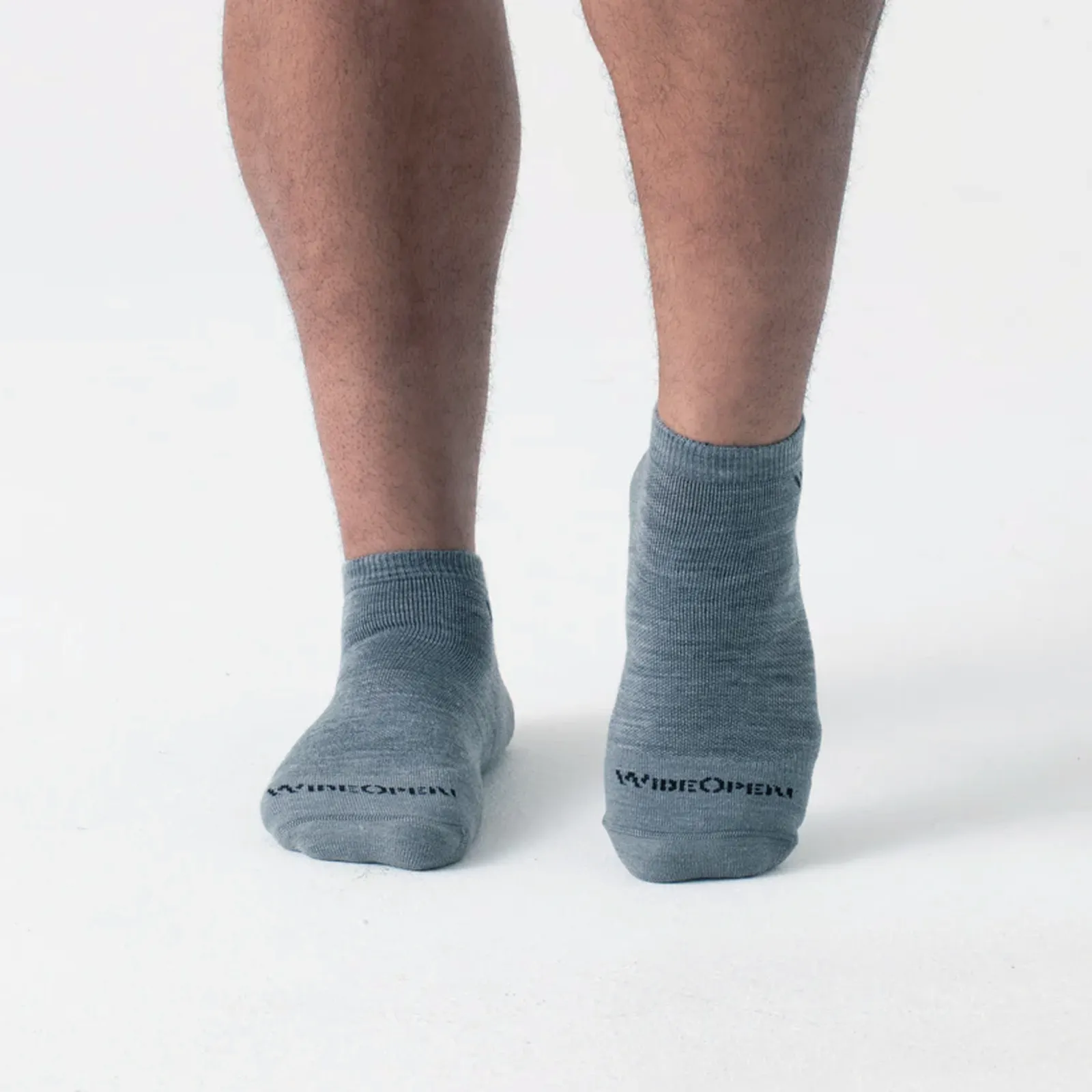 Darn Tough Wide Open Solid Cushioned No Show Sock (Men) - Denim