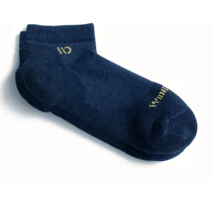 Darn Tough Wide Open Solid Cushioned No Show Sock (Men) - Denim