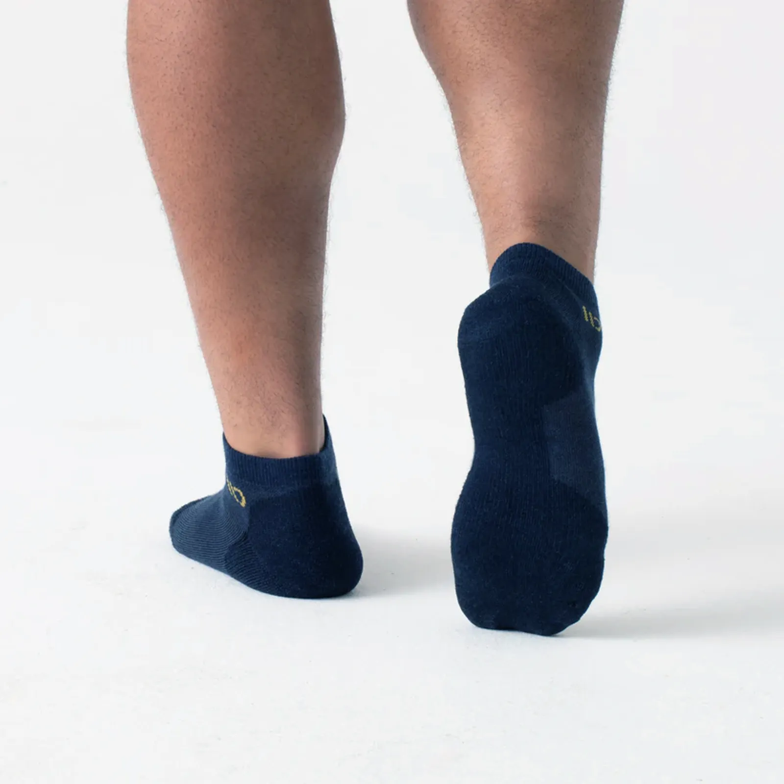 Darn Tough Wide Open Solid Cushioned No Show Sock (Men) - Denim