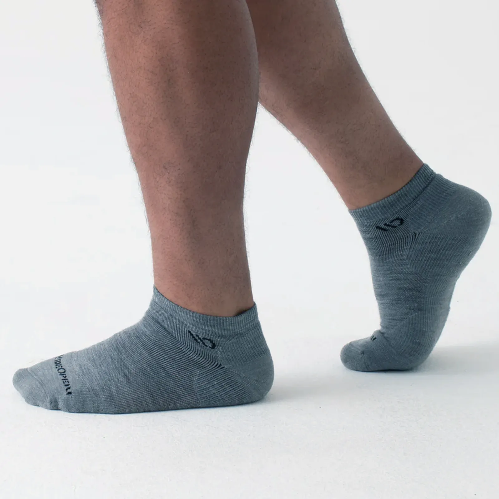 Darn Tough Wide Open Solid Cushioned No Show Sock (Men) - Denim