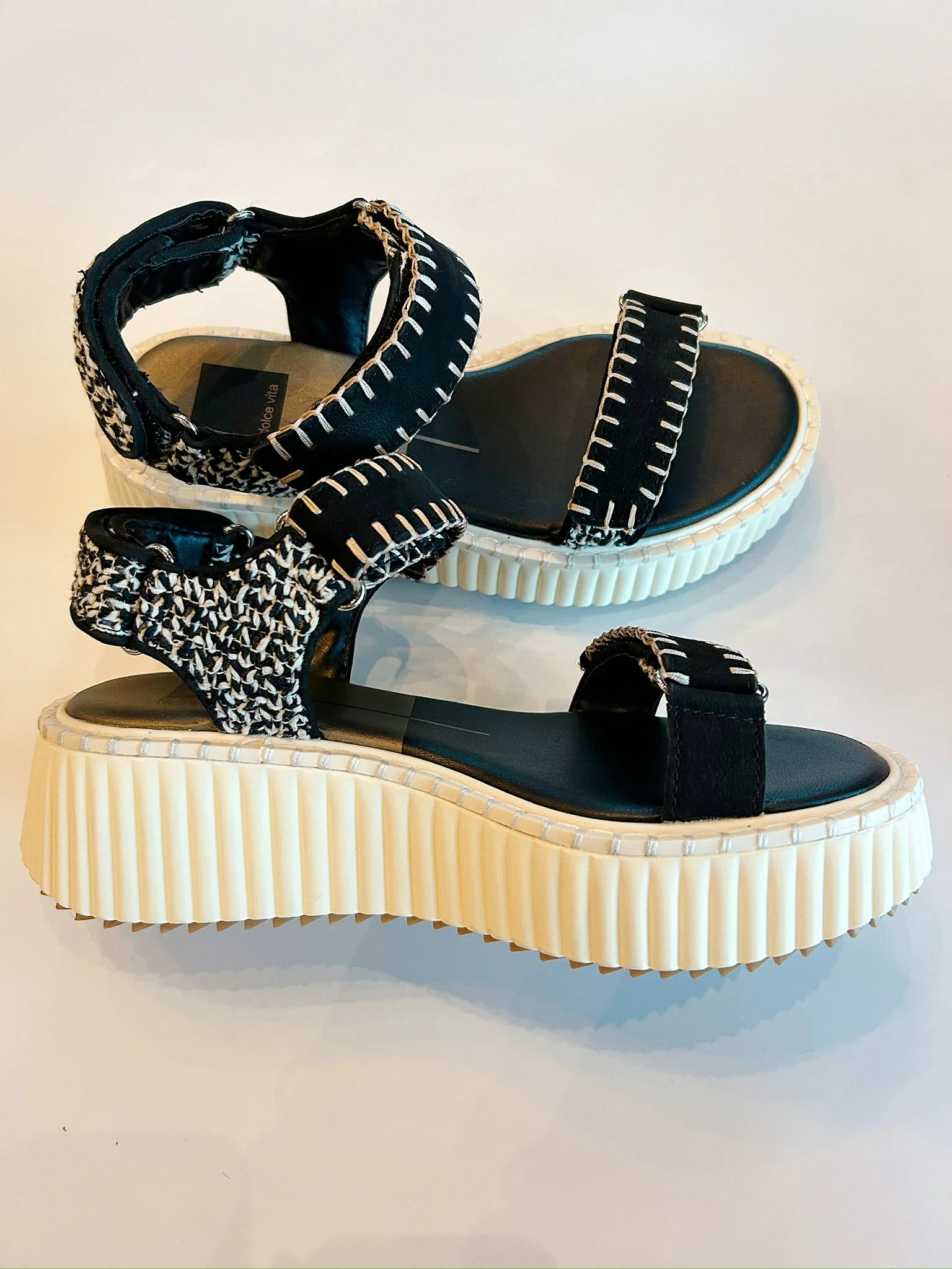 Debra Sandals - Black/White - DOLCE VITA