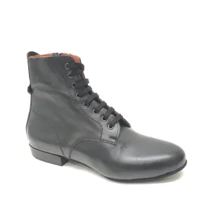 DelMago 3.0 Theatrical Boots: The Sentry: Serious Black | 1.25" Tapered Ultralite | MED | Suede Sole