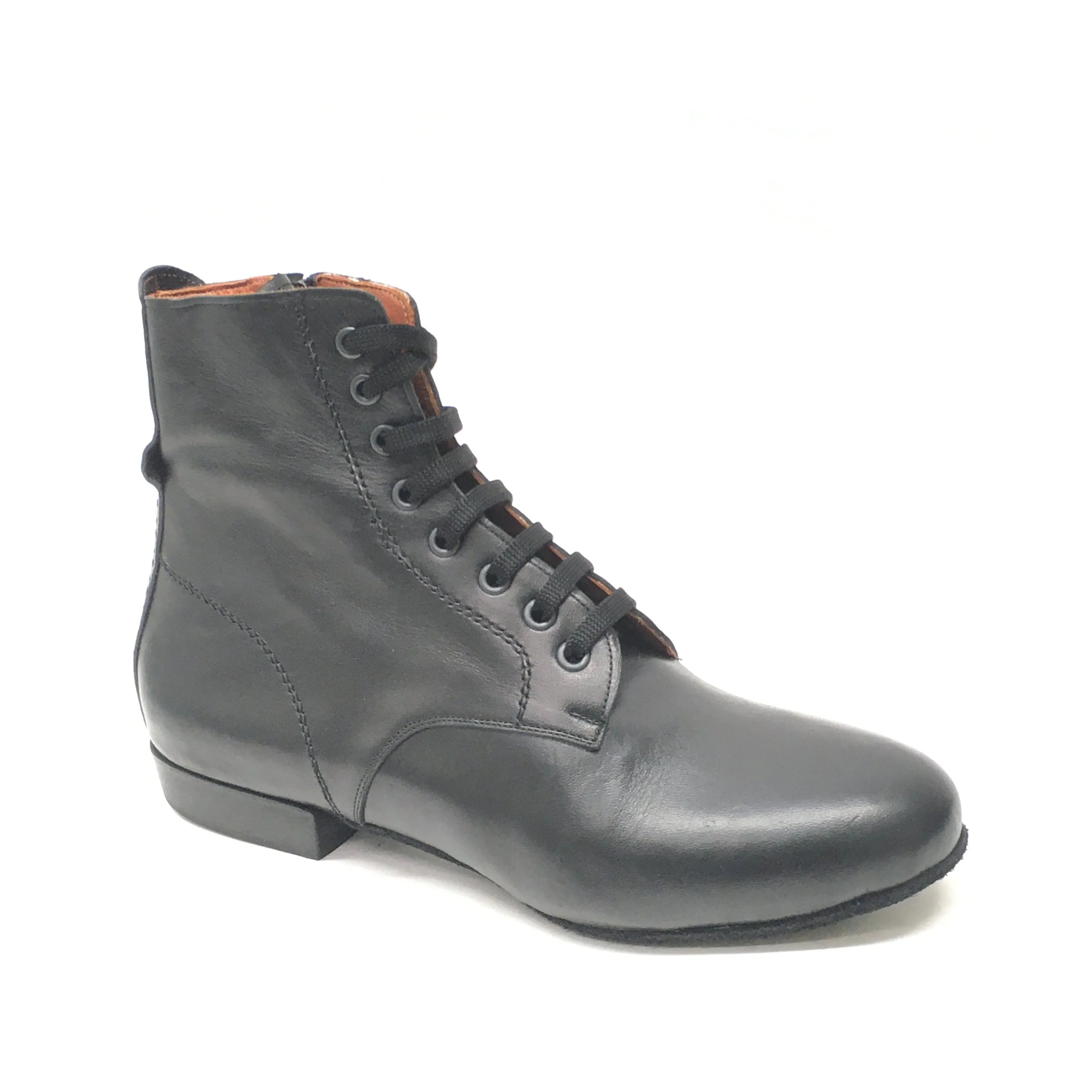 DelMago 3.0 Theatrical Boots: The Sentry: Serious Black | 1.25" Tapered Ultralite | MED | Suede Sole