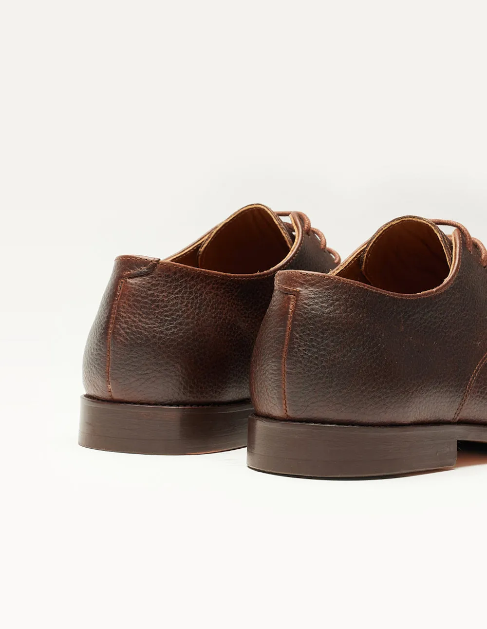 Derbies Antonin - Cuir pull-up grainé marron