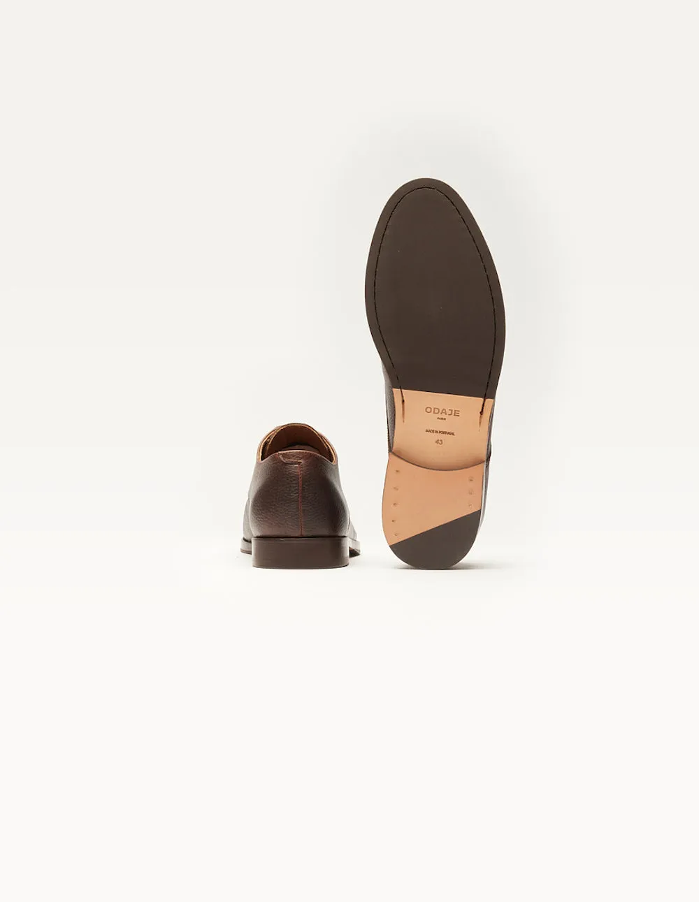 Derbies Antonin - Cuir pull-up grainé marron