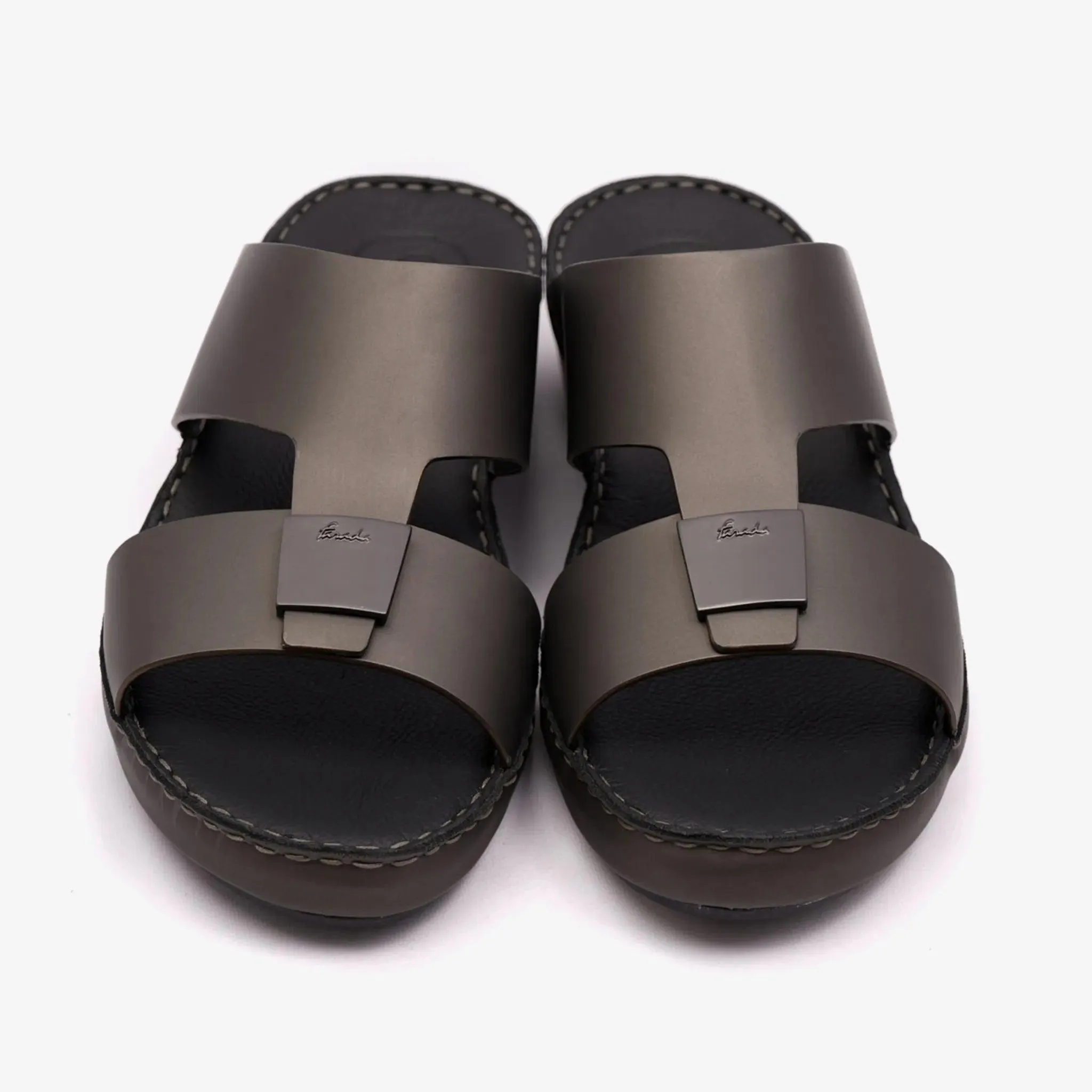 FARADA CLASSIC MATTE MODERN LEATHER MEN SANDALS FUMO