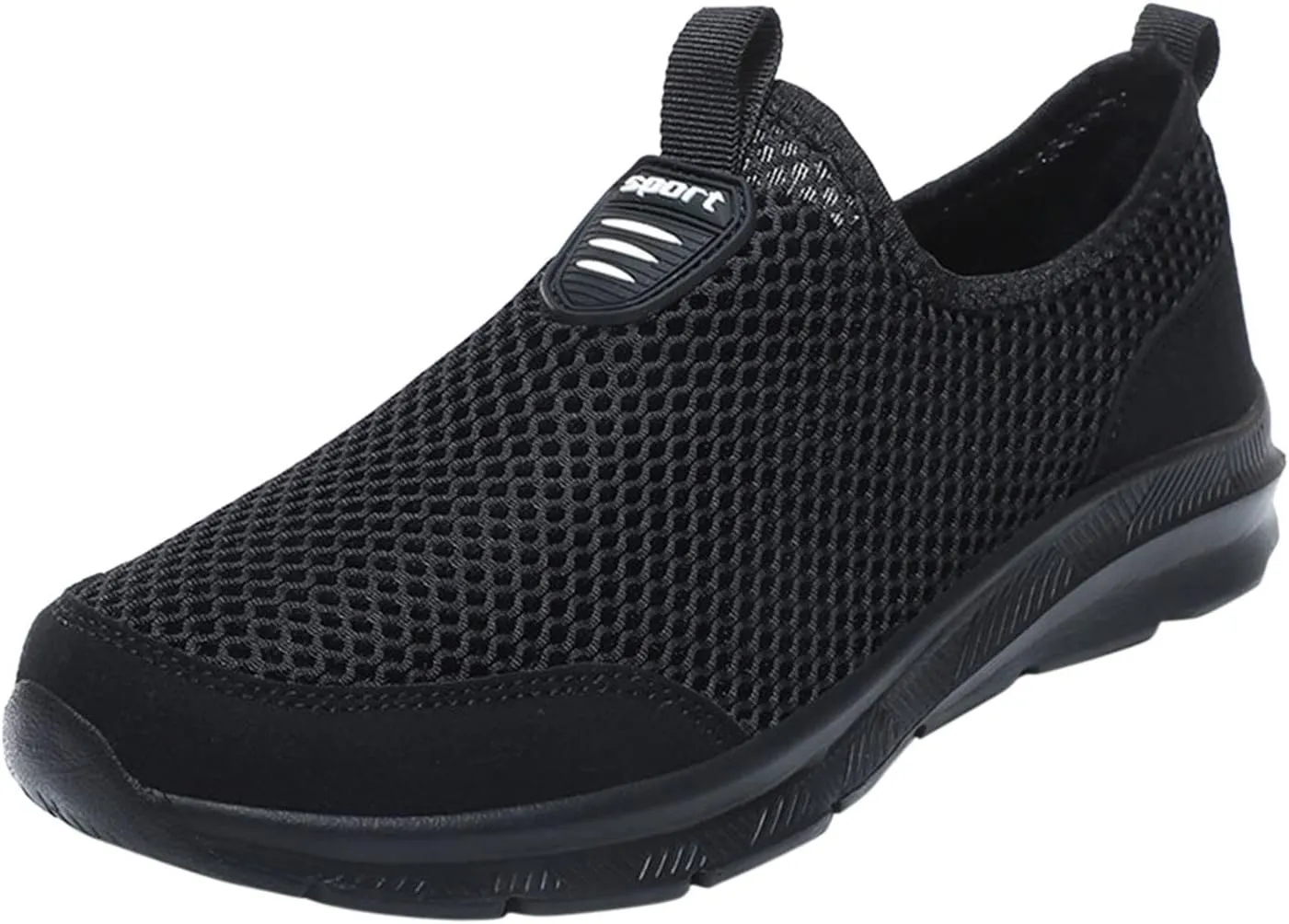 Fashion Summer Shoes Men Ultra Breathable Mesh Slip on Lightweight Casual Flat Non Slip Shoes Sneaker for Men Daily Work Outdoor Indoor Workout with Arch Support