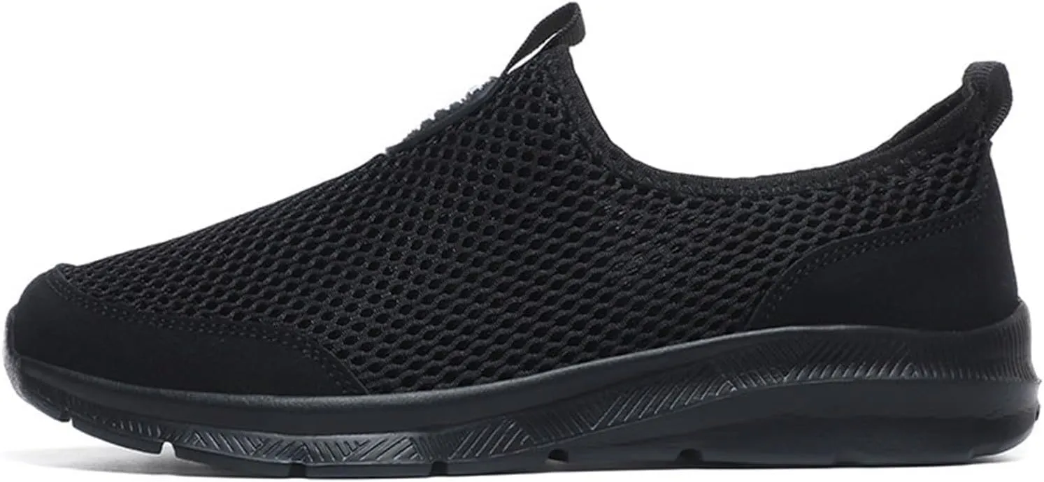 Fashion Summer Shoes Men Ultra Breathable Mesh Slip on Lightweight Casual Flat Non Slip Shoes Sneaker for Men Daily Work Outdoor Indoor Workout with Arch Support