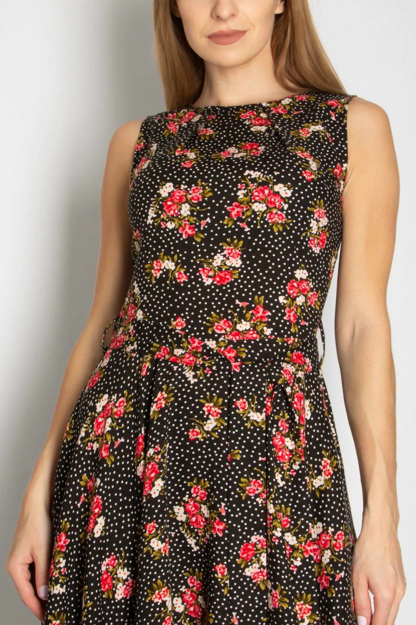 Floral Ditsy Dot Sleeveless Dress