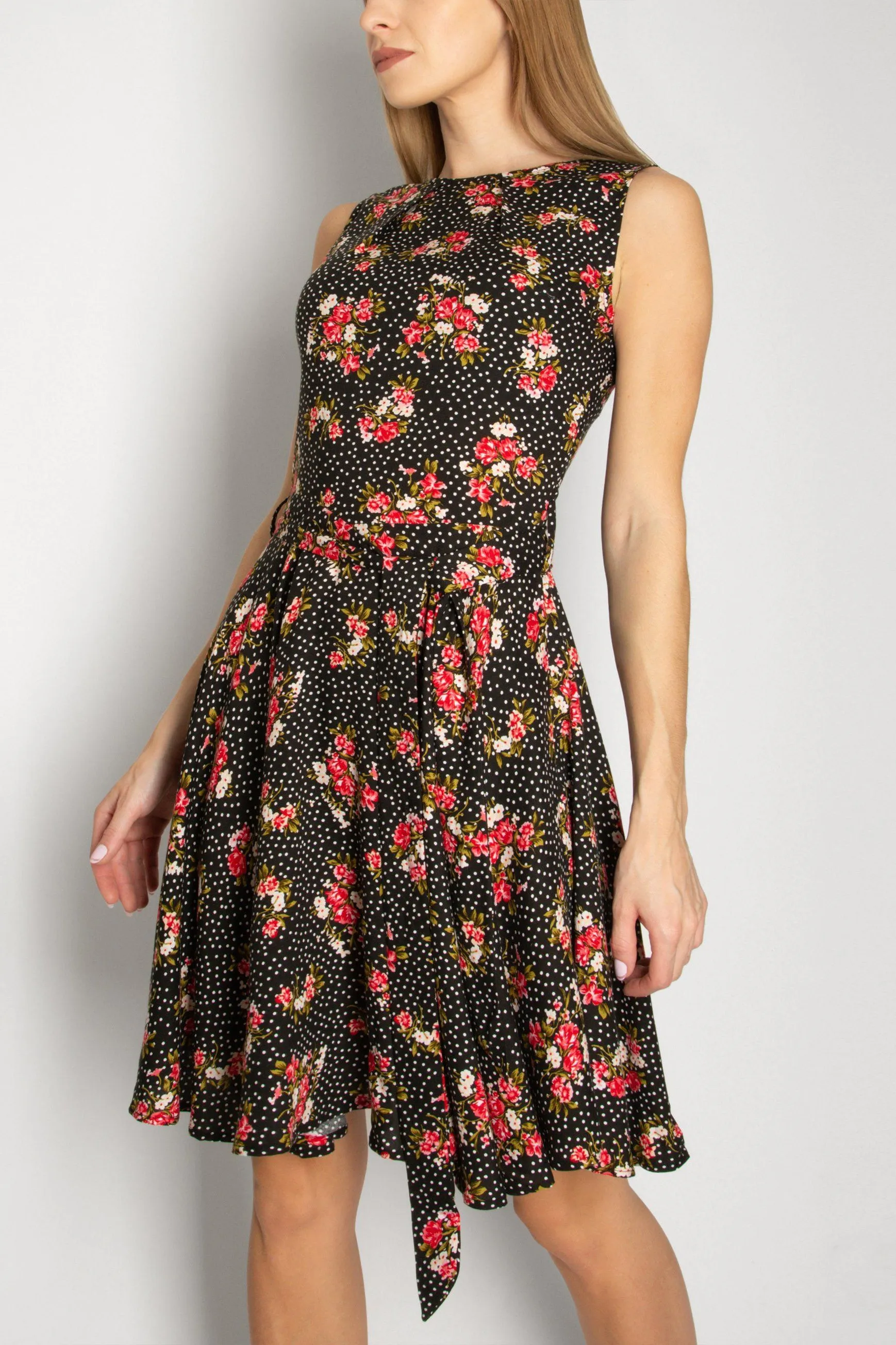 Floral Ditsy Dot Sleeveless Dress