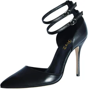 FOWT Women Pointed Toe Double Ankle Strap Pumps Stiletto High Heel D'orsays Elegant Party Evening Prom Shoes Size 4-16 US