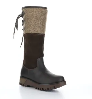 GOOSE PRIMA Dk Brown/Coffee Zip Up Boots