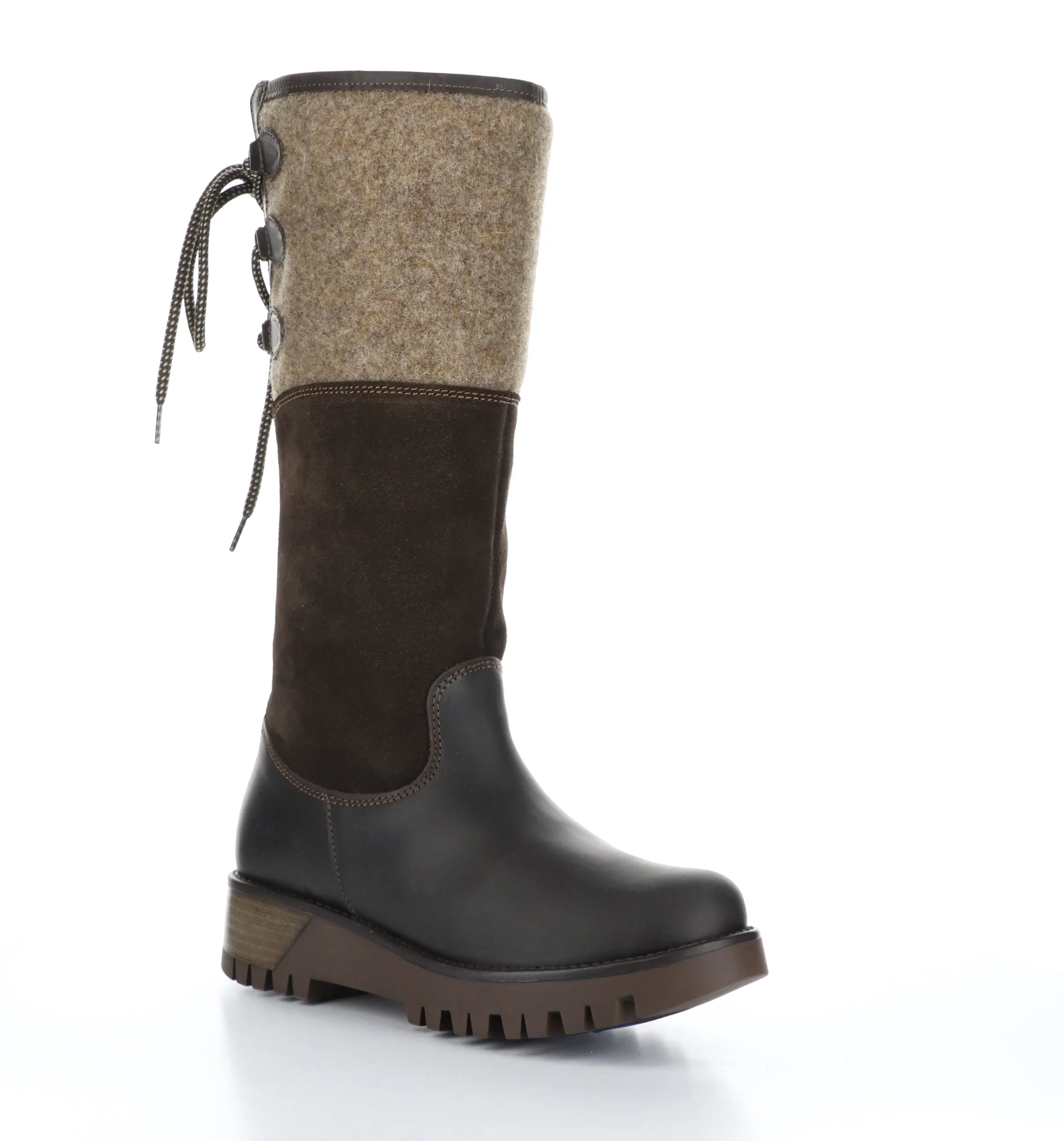 GOOSE PRIMA Dk Brown/Coffee Zip Up Boots