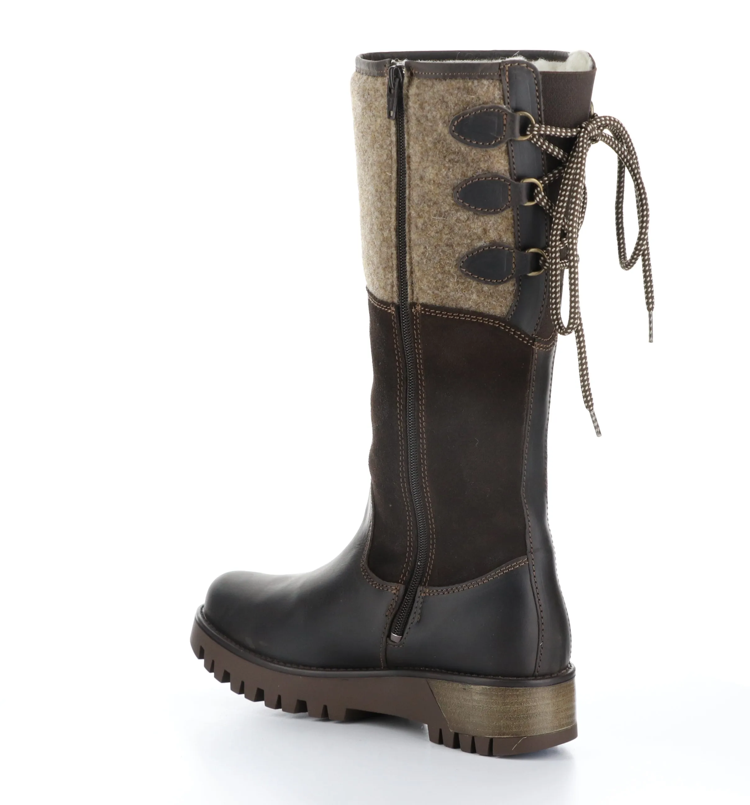 GOOSE PRIMA Dk Brown/Coffee Zip Up Boots