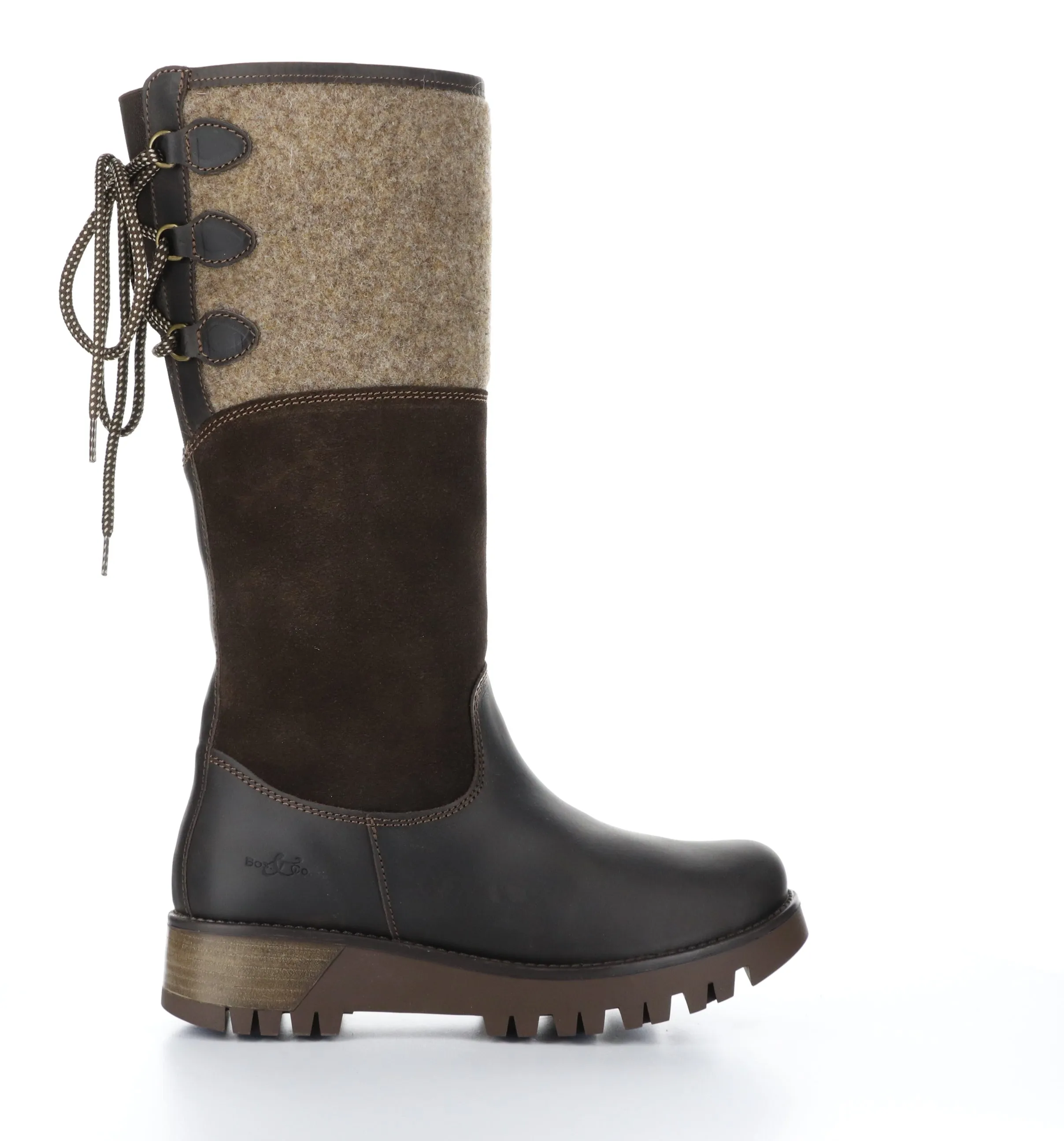 GOOSE PRIMA Dk Brown/Coffee Zip Up Boots