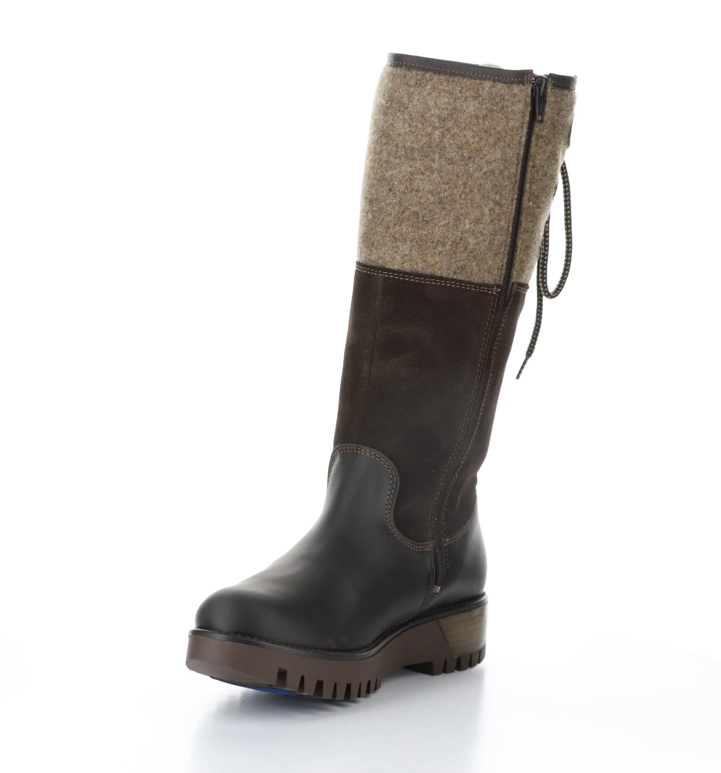 GOOSE PRIMA Dk Brown/Coffee Zip Up Boots