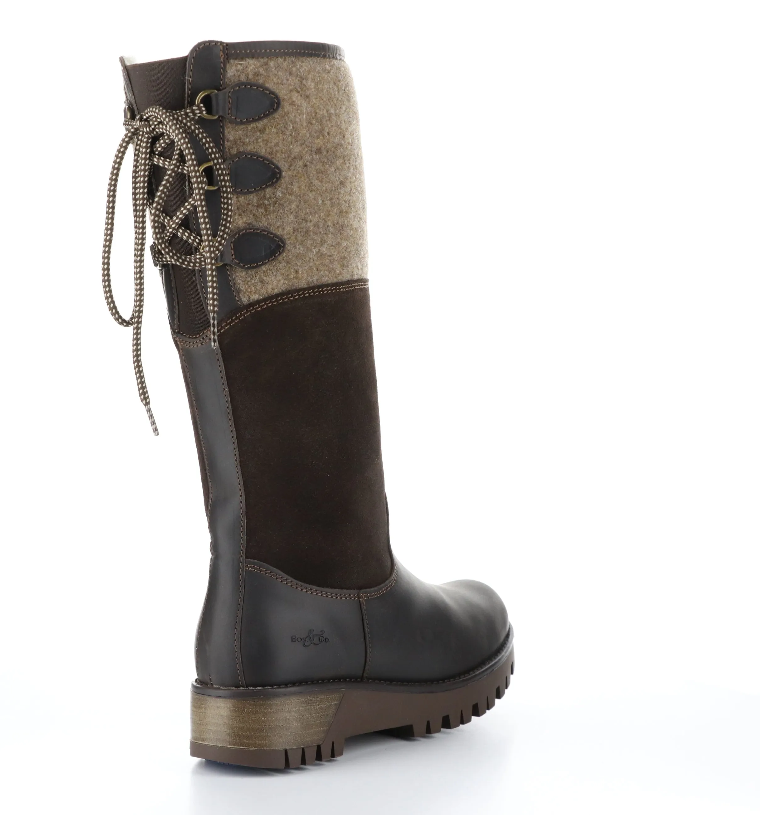 GOOSE PRIMA Dk Brown/Coffee Zip Up Boots