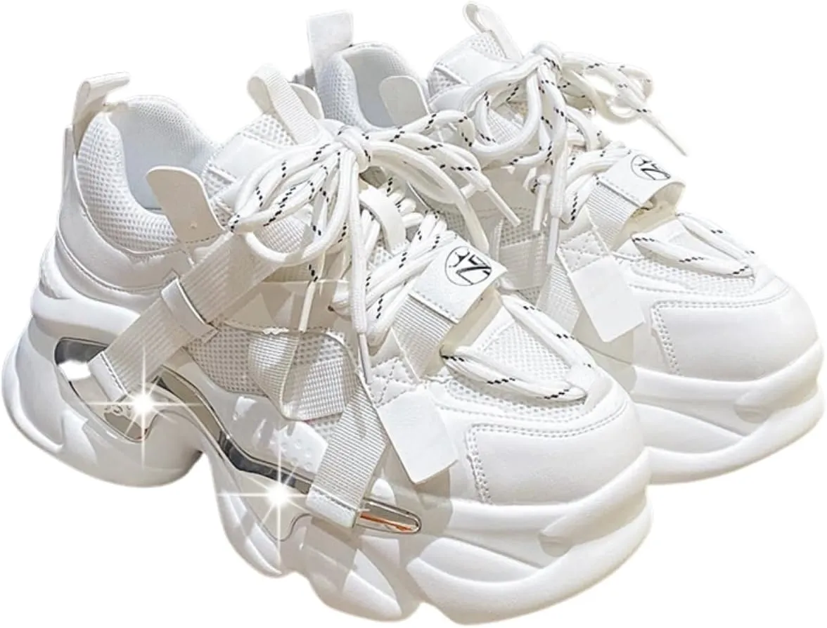 Height-Increased Platform Shoes - Chunky Sneakers for Women, Trendy Platform Dad Shoes, Aesthetic Shoes, Casual Footwear