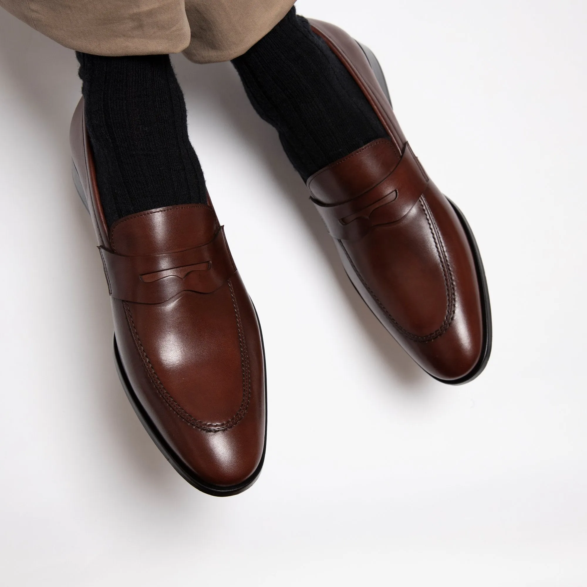 HENRY SARTORIAL Campbell Loafers DARK BROWN